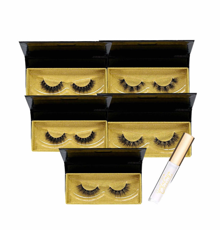 4 Pairs Of Lashes + Glue